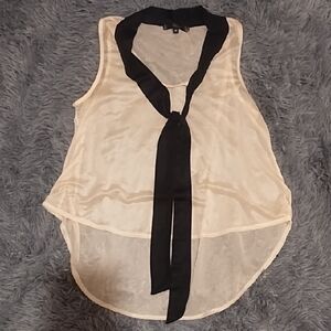 Have Elegant Black and Cream Blouse